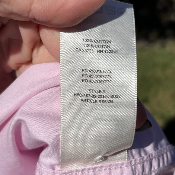 Aritzia Wilfred Free Relaxed Button Up Cotton Shirt in Sakura Pink Size S - Picture 10 of 12